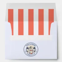 Preppy Coastal Tinis & Bikinis Beach Bachelorette Envelope