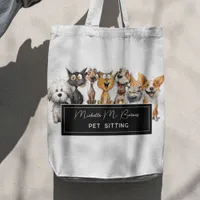 Happy Crazy Cats Dogs Pet Sitter Professional Tote Bag