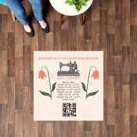 Vintage Sewing Machine Seamstress Floor Decals