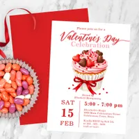 Delightful Cupcake Valentine's Day Party Invitation