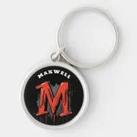  Bold Graffiti Monogram "M" - Customizable Urban Keychain