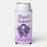 Sjögren's Awareness | Purple Ribbon Seltzer Can Cooler