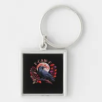 Crow Raven Funny F-Caw-F Oversized Vintage Graphic Keychain