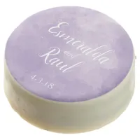 Lavender Watercolor Wedding Cookies