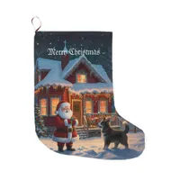 A Merry Festive Christmas Holiday  Large Christmas Stocking