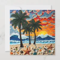 Beautiful Beachy Happy | Saying Hi Holiday Card