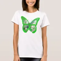 Lyme Disease Awareness Butterfly and Ribbon Shirt