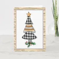 Country Plaid Christmas Tree Holiday Card