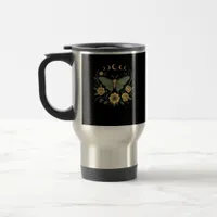 Flowers Goblincore Moth and Butterfly Cottagecore  Travel Mug