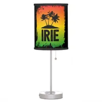 Tropical Palm Trees and Sunset Jamaican IRIE Rasta Table Lamp