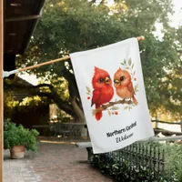 Charming Northern Cardinal  House Flag