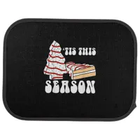 Tis The Season Christmas Tree Groovy Retro Vintage Car Floor Mat