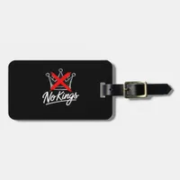 No Kings Simple Crown Artistic Design Luggage Tag