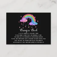 *~* Clouds Rain Drops Rainbows Bring a Book Enclosure Card