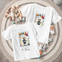 Cute mouse with colorful balloons, custom baby T-Shirt