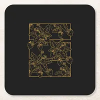 Goblincore Cottagecore Academia Aesthetic Strawber Square Paper Coaster