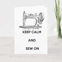 Keep Calm and Sew On, Birthday Card