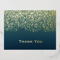 Gold Foil Wedding Thank You  Foil Holiday Postcard