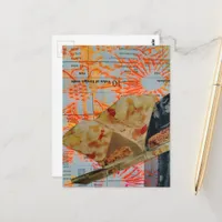 Vintage Dessert Mixed Media Collage Postcard