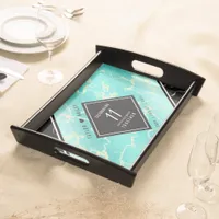 Elegant 11th Turquoise Wedding Anniversary Serving Tray