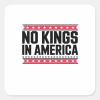 No Kings In America USA Minimal Clean Square Sticker