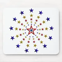 Pattern of Patriotic Stars Mouse Pad