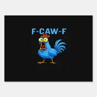 F-Caw-F Graphic Gear Creative Design Sign