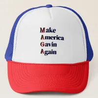 MAGA | Make America Gavin Again Funny Spoof Trucker Hat