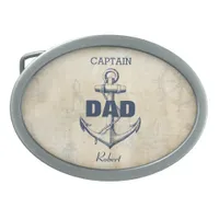 Personalized Nautical Anchor Captain Dad Belt Buckle