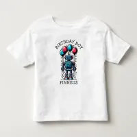 Robot Themed Birthday Boy Toddler T-shirt