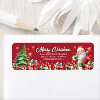 Christmas Return Address Label