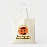 Chocolate Halloween Trick or Treating Fun Tote Bag