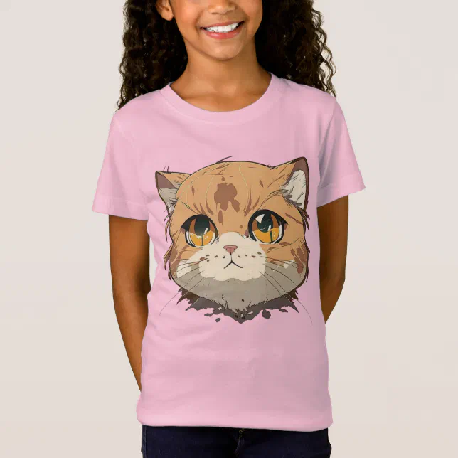 Anime Cat Face T-Shirt