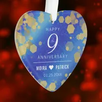 Elegant 9th Lapis Lazuli Wedding Anniversary Ornament