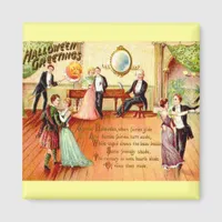 Vintage Halloween Greetings Dancing Magnet