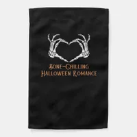 Halloween Haunted Heart Skeletal Bone Chilling Cla Garden Flag