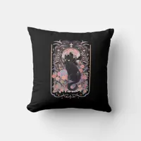 Cat Cottagecore Academia Goblincore Witch Goth Men Throw Pillow