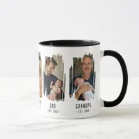 Grandpa Milestones Photos & Years Custom Text Gift Mug