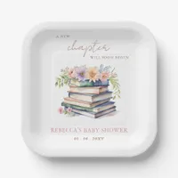 New Chapter Story book Gender Neutral Baby Shower Paper Plates