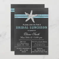 chalkboard starfish beach Bridal shower Invite