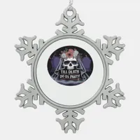 Halloween Wedding Spooky Wedding Halloween Party T Snowflake Pewter Christmas Ornament