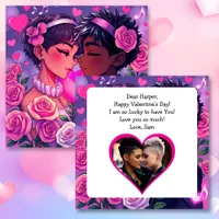 LGBT Couple Anime Personalized Valentine's Day Card