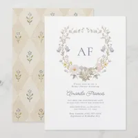 Romantic Meadow Cottagecore Floral Bridal Shower Invitation