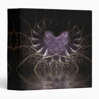 Purple Fractal Heart Vinyl Binder