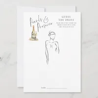 Pearls Guess the Dress Bridal Shower Game Card