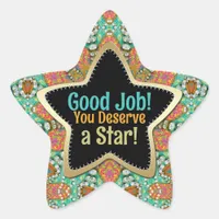 Aqua Jewels Gold - Good Job You Deserve a Star!  Star Sticker