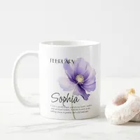  Birth Month February Flower Personalized Coffee Mug