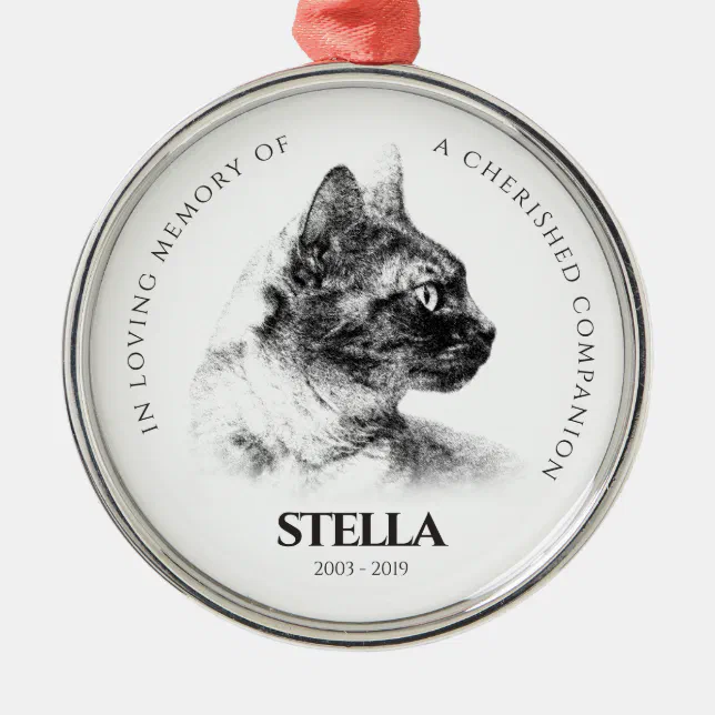 In Memory of a Beloved Pet Memorial Metal Ornament