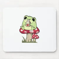 Mushroom Frog Goblincore Mycology Creative Style Mouse Pad