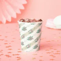 Vintage Rose Pattern Paper Cups